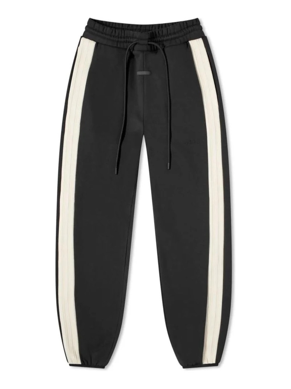 Fear of God Black Sweatpants with Cream Stripe Panels